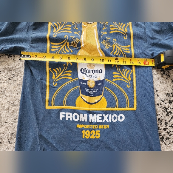Corona Extra Graphic Tshirt Mens Size Small Nwot Faded Blue - Picture 5 of 6